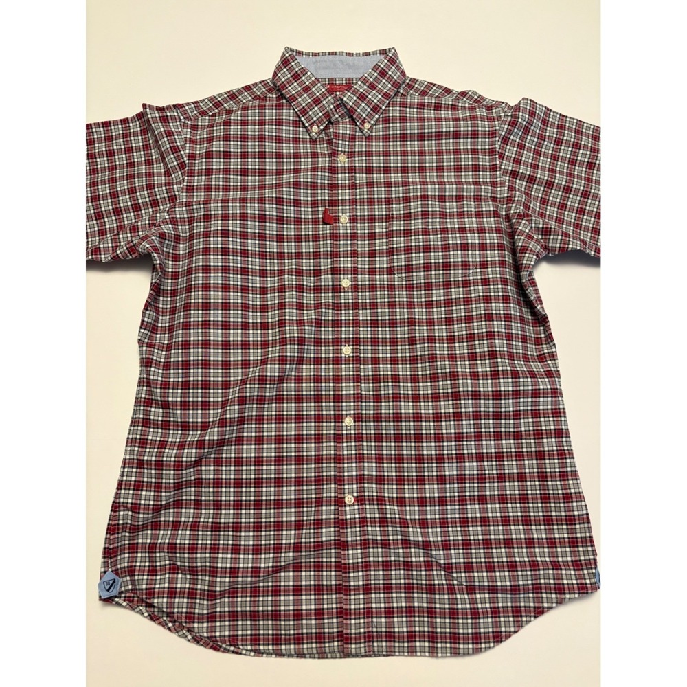 Cremieux Button Down Shirt Mens L Red Plaid NWT Slim Fit Long Sleeve